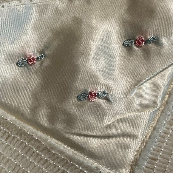 Vintage baby christening knitted sweater & blanket matching outfit - Picture 6 of 8